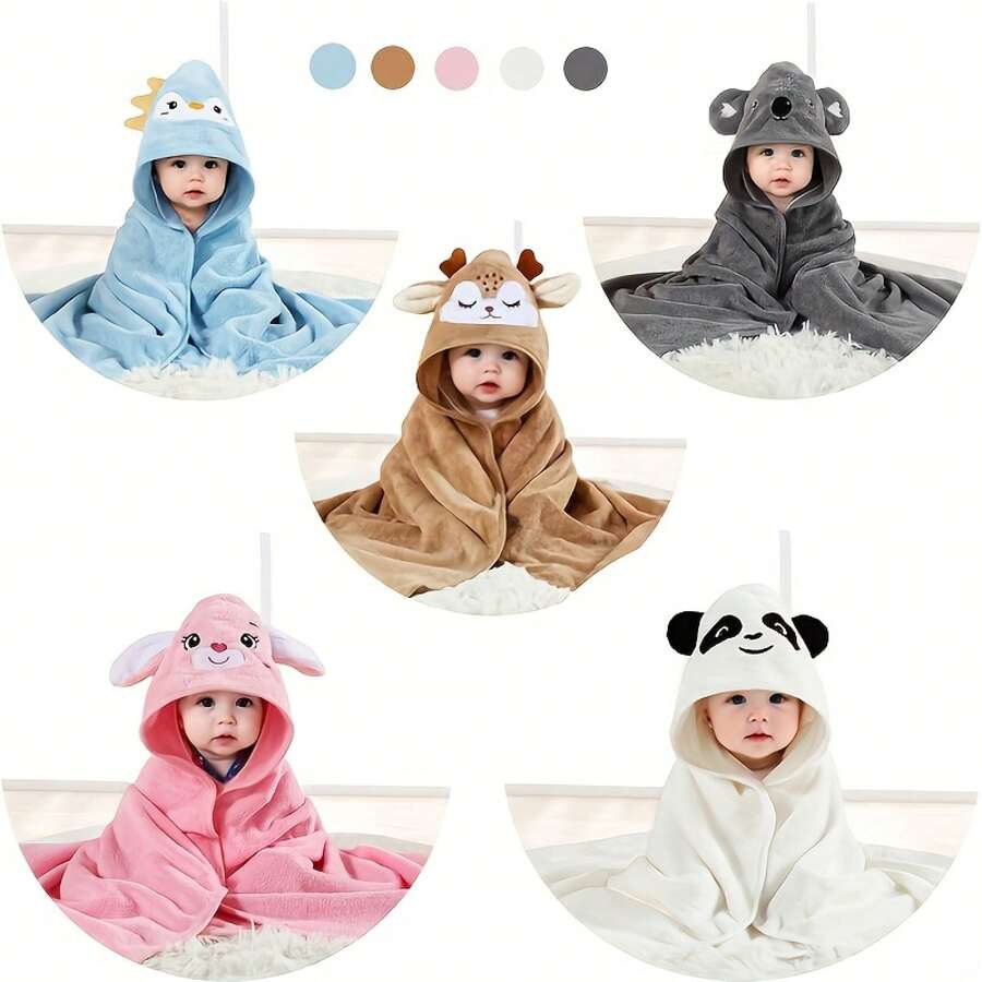 High-Quality Bath Towel 80*80cm, Animal Pattern,% Polyester Fiber Material, Soft And Breathable, Highly Absorbent, Cartoon Design - 80*80 cm / 31.49*31.49 Inches - View 1