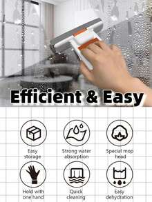 Portable Mini Sponge Mop - Wet & Dry Use, Suitable For Kitchen, Bathroom, Living Room, Car Windows, Window Cleaning Tool - Multifunctional Cleaning Tool, Cleaning Mop. It Is A Good Household Item, A Must-Have Mini Sponge Mop For Kitchen, Sink And Window Cleaning. - Multiple Styles - View 8
