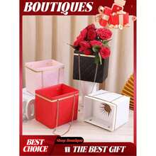 Luxury Magnetic Gift Box With Lid, Ribbon, Greeting Card And Confetti, Suitable For Birthday, Wedding, Anniversary And Holiday Gifts - Multicolor - View 3