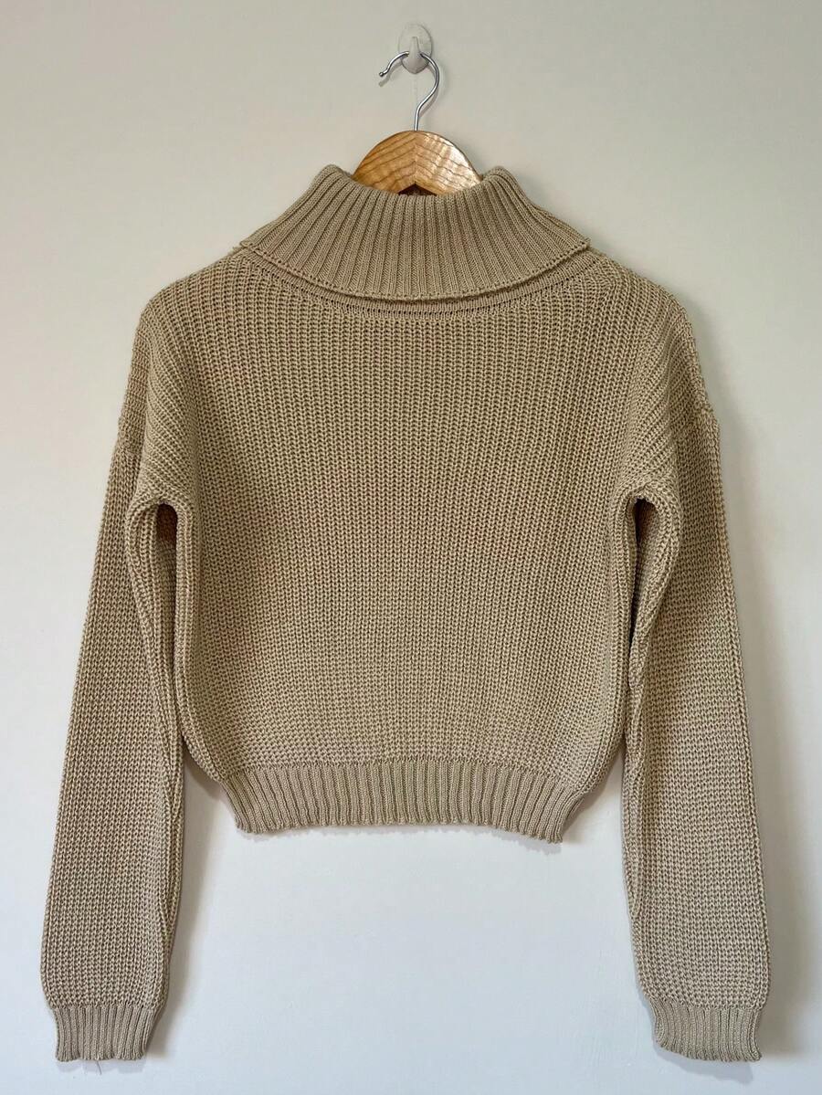 Turtleneck Sweater - Sand - View 1