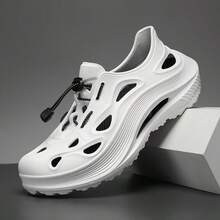 Men's Breathable Mesh Sandals, Summer Fashionable Non-Slip Thick EVA Sole Couple Casual Slippers - White - View 5