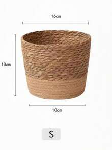 1 pieza Cesta de planta de junco marino tejida de forma natural, tamaños pequeño/mediano/grande, decoración del hogar, jarrón, estilo rústico, cesta de pared de estilo costero, organizador de almacenamiento para sala de estar/baño, decoración de primavera/verano - Multicolor - Ver 8