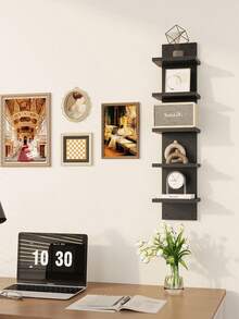 1pc Floating Storage Shelf Wall Rack, Decorative Organizer Rack For Books, Magazines, Toys, Figurines, Bohemian Nordic Ins Style Wall Mounted Rack For Bedroom, Living Room, Dining Room, Kitchen, Office - Multicolor - View 7