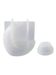 3D Silicone Mold For Making Moon-Shaped Candle Holders, Concrete, Wax, Resin, Plaster Crafts - White Silicone Mold - View 3