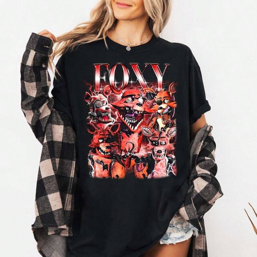 FuchsyFiveNightsAtFreddy's Shirt, FNAF - Black - View 1