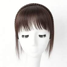 Synthetic Natural Hairpiece With Braids Headband Bangs Fringe Bands Heat Resistant Bangs Clip In Hair Extensions Hairpiece For W - Multicolor - View 13