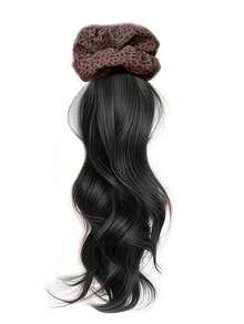 Claw Clip Long Curly Wig, Big Wave Clip-On Long Ponytail, Fluffy & Natural Looking Synthetic Ponytail Extension Fashion Hair Clip Elegant Hair Accessories Casual Hair Clutch Women Hair Claw Elegant Claw Clips - Multicolor - View 9