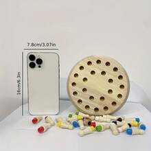 Juego educativo de memoria de madera FHZUG - Tablero de ajedrez con piezas coloridas, rompecabezas divertido y estimulante para jóvenes, perfecto para vacaciones y regalos, mejora las habilidades de memoria, colores aleatorios, accesorios de ajedrez, artículo de regalo, diseño clásico, construcción duradera, desarrollo cognitivo, diversión familiar, madera de alta calidad, actividad familiar divertida, FHZUG - Juego de ajedrez de memoria - Ver 6