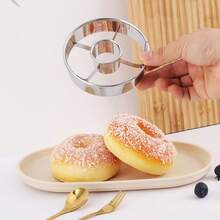 Khuôn làm bánh donut bằng thép không gỉ (3/1 cái), khuôn cắt bánh mousse tròn, khuôn cắt bánh quy. - Xem 8
