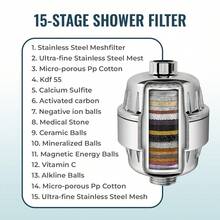20 Stage Shower Filter, Hard Water Shower Filters For Chlorine Heavy Metal And Other Sediments Removal, Dramatically Improves The Condition Of Your Skin And Hair - G1/2 inch - Xem 2