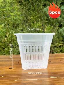 圆形兰花育苗盆，透明兰花容器，圆形花盆，透明塑料蝴蝶兰盆，绿色植物盆，石斛兰，蝴蝶兰，玫瑰扦插试验盆 - 透明 - 查看 22