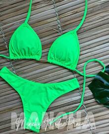 Polyamide Bikini With Lined Cups - S, M, L, XL - Lime Green - View 2