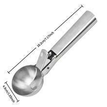 Cuchara para helado de acero inoxidable, cuchara de helado creativa, cuchara rebotadora, cuchara para helado, herramienta de tallado de bolas de fruta, herramienta duradera para cavar bolas, adecuada para sandía, melón, papaya, helado, paletas y fruta - Multicolor - Ver 13