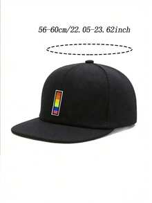 1 PC Fashion Children Hip Hop Cap Student Rainbow A-Z Letter Snapback Cap Adjustment Outdoor Casual Sun Hats Bone 8-16Y - Black - View 8