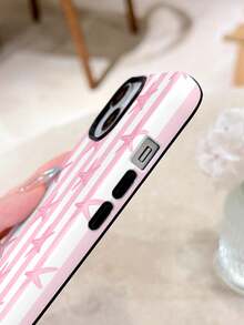 1pc Summer Girl Fresh Sweet Striped Starfish Pattern Glossy 2-In-1 Filmic Hard Phone Case Compatible With Samsung/ Compatible With IPhone 11/12/13/14/15/16/17 Pro Max - Multicolor - View 4