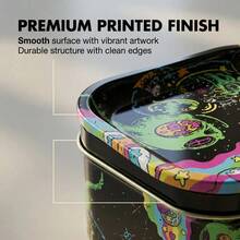 1 Set 2-In-1 Metal Tray Box, Premium Holographic Printed Tray, Metal Tray, Herb Rolling Tray, Beginner Decorative Box, Desktop Storage Box - Style 2 - View 2