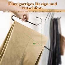 BKFUN Heavy Duty Standard Hangers, Metal Pants Hangers 20/10/5 Packs, Non-Slip Closet Organizer For Jeans & Ties, Perfect Christmas Gift For Home & Commercial Use - View 2