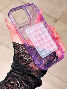 SGIAWETA-2pcs Transparent Inner Wave-Shaped Anti-Drop Material + Rectangular Suction Cup Stand Compatible With 16 Pro/16 Pro/16/15 Pro/15/14 Pro/14 Pro/14/13 Pro/13 Pro/13/12/11 Phone XR Cover Waterproof Shockproof Scratch Resistant-Birthdaygift - Nhiều màu - Xem 4