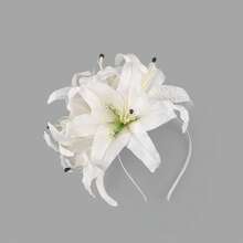 1Pc Flower Fascinators For Women Tea Party Floral Headband Church Kentucky Cocktail Derby Hats For Wedding Costume,Beach Clothing Outfits,Summer Accessories - Multicolor - View 10