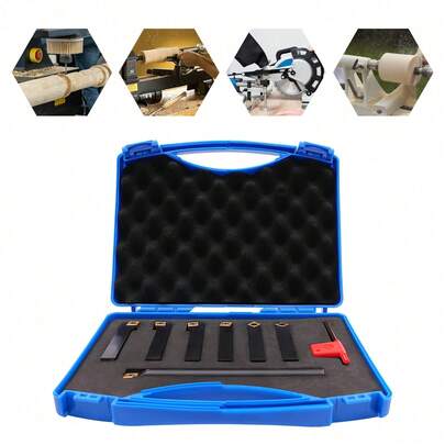 SanBouSi Lathe Tools Holder Set Turnable Lathe Turning Tool 7PCS Turning Tools