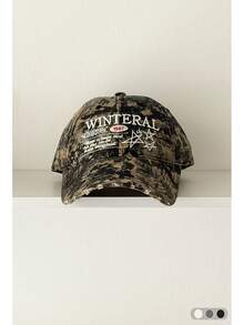 1顶软顶平沿帽，复古滑板五片帽，女士迷彩帽檐帽，BiteBerry原创新款美式字母撞色灯芯绒格子棒球帽，男女通用时尚休闲百搭遮阳帽，户外街头滑板嬉皮风，夏季沙滩 - 彩色 - 查看 6