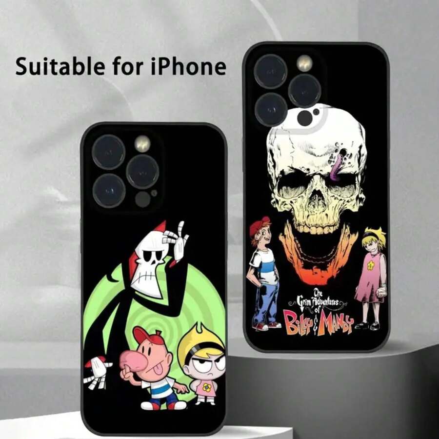 Funda para Teléfono Grim A-Adventures Of Billy Mandy para iPhone 17 16 15 14 13 12 11 Ais/Pro/Max/Plus, Carcasa Suave Esmerilada - z2 - Ver 1