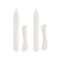 2 Sets Paper Creasing Tool, Plastic Bone Folder Crease Tool Set, Paper Art Handcraft, Card Making And Office Supplies, Handmade Leather Polishing Bookbinding - Origami Tools - View 9