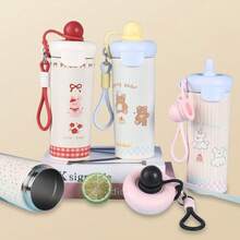 Durable 600ML Vacuum Cup High-Capacity Insulation Or Cooling Insulated Cup With Lifting Rope Thermal Mug For Office Workers - Multicolor - View 2