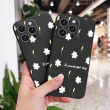 柔雨雏菊图案手机壳，兼容 17 Air 16 16e 15 Pro Max 14 Plus 13 12 11 8 7 X XS XR，以及三星 Galaxy S25 Ultra S24 Plus S23 FE S22 S21 S20 S10 A56 A55 A54 A53 A52 A51 A36 A35 A34 A33 A32 A31 A26 A25 A24 A23 A22 A17 A16 A15 A14 A13 A12 A07 A06 4G 5G，以及小米 15T 14T 13T 12T 11T Pro 15C 14C 13C 12C 10C Note 15 14 13 12 11 10 9 8、Poco F7 M7 X7 F6 X6 M6。适用于华为X5 M5 M5S X4 M4 M3 F3 X3 GT及华为P40 Lite P30 P20 P Smart 2019的防摔软壳 - 黑色 - 查看 7