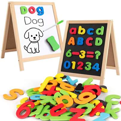 Magnetic Uppercase & Lowercase Foam Letters, Numbers & Symbols, Educational Toy Set For Classroom, Kids Learning Spelling, Home Early Learning, Suitable For Boys & Girls Birthday & Holiday Gifts (Random Color)