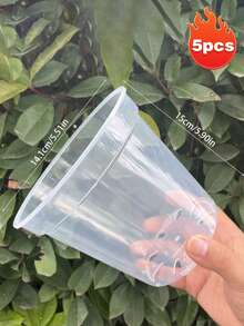 圆形兰花育苗盆，透明兰花容器，圆形花盆，透明塑料蝴蝶兰盆，绿色植物盆，石斛兰，蝴蝶兰，玫瑰扦插试验盆 - 透明 - 查看 23