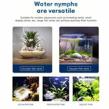 1个三合一水族箱精灵过滤器，小型鱼缸增氧器，静音迷你鱼缸清洁器，带硝化细菌培养，适用于各种鱼缸和水族箱 - A型 - 查看 6
