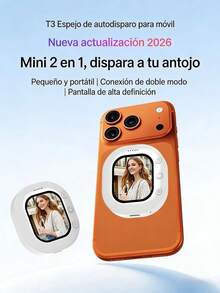 Display Selfie T30 Magnético Inalámbrico | Pantalla para Selfies y Streaming | Compatible con Todos los Celulares - Blanco - Ver 2