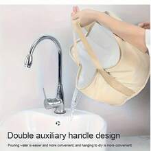 1pc Foldable Foot Bath Basin, Fragrance-Free Design, With Sturdy Handle For Easy Carrying And Use, Includes Bath Bag - Foldable - View 5