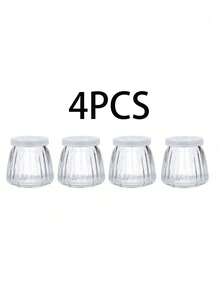 1/2/4pcs Transparent Glass Mini Pudding Jars With Lids, Suitable For Yogurt, Jam, Honey, Pudding Etc. Ideal For Making Refreshing Puddings In Summer, Portable And Easy To Use, Good Sealing, Dishwasher , Reusable - View 11