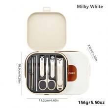 8pcs/Set Stainless Steel Nail Clipper Kit, Nano Nail File, Nose Hair Trimmer, Home & Travel Grooming Beauty Manicure Set, Sharp & Durable - Multicolor - View 12