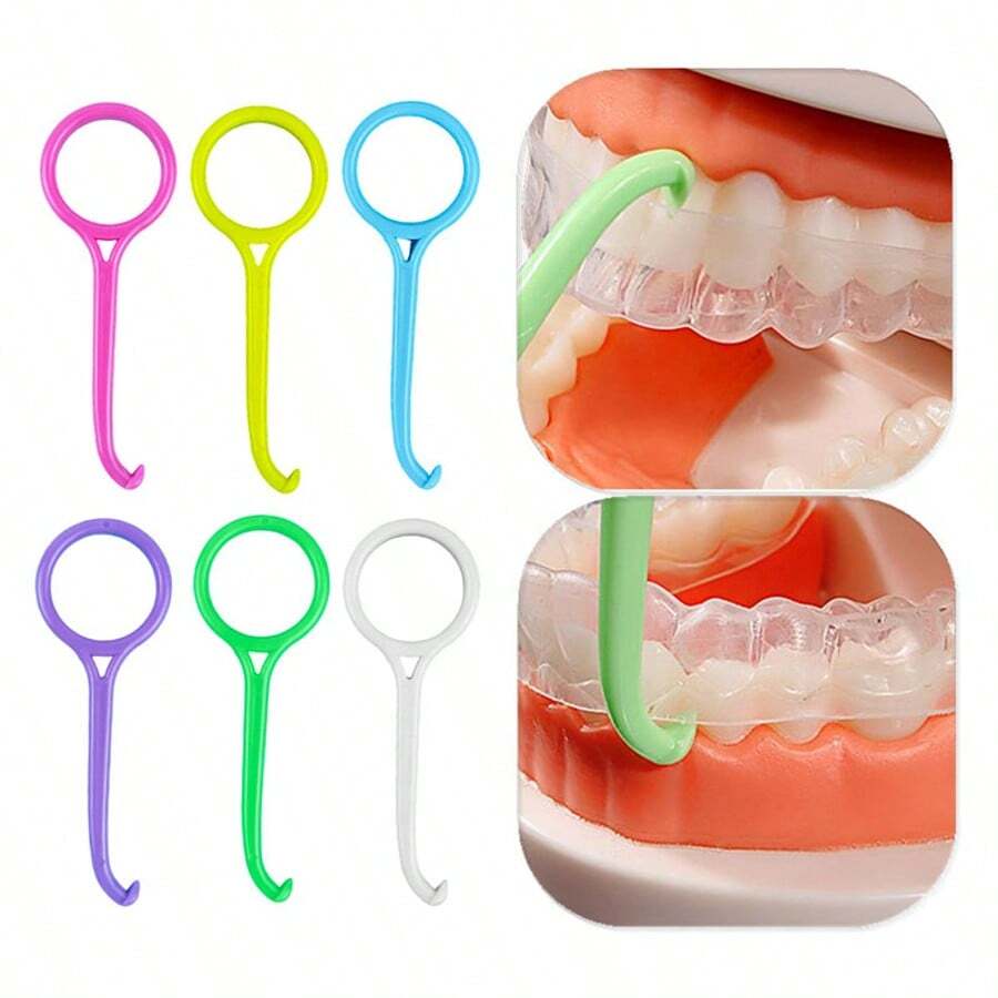 Invisible Braces Removal Tool, Portable Dental Appliance Removal And Insertion Hook, Removal And Extraction Tool For Braces, Fake Braces, Teeth - 彩色 - 查看 1