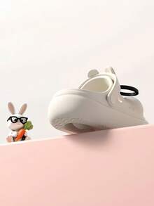 1 Pair Fashionable Cartoon Women EVA Platform Thick Sole Anti-Slip Cute Casual Slippers, Suitable For Spring/Summer - White - View 11
