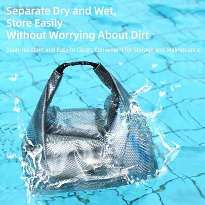 1pc Large Capacity Waterproof Swim Bag Dry Wet Separation Portable Storage Bag For Outdoor Swimming Drift Beach Pool Travel Multifunctional Toiletry Bag Cosmetic Organizer For Women Men Business Trip Daily Use Travel Essentials