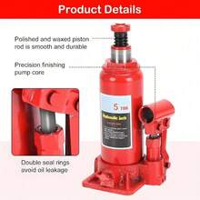 Shoze 5-Ton Bottle Jack Compact Design Heavy Duty Portable Lift For Cars Trucks Trailers High Lifting Capacity Ideal For Vehicle Repair & Maintenance - Red - View 8