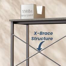 L Shaped Desk, Computer Gaming Desks Corner Office Table With CPU Shelf For Home Study Writing Work Station 50 Inch, Grey - -- - Xem 7