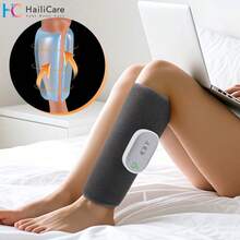 Hailicare Wireless Calf Massager, 4 Modes 8 Intensities Air Pressure Leg Massager, 1800mAh USB Rechargeable, Portable Muscle Relaxation For Home Daily Use - Màu xám đen - Xem 1