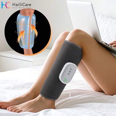 Hailicare Máy mát xa bắp chân không dây, 4 chế độ 8 cường độ, mát xa chân bằng áp lực khí, pin 1800mAh sạc USB, tiện dụng giúp thư giãn cơ bắp tại nhà mỗi ngày.