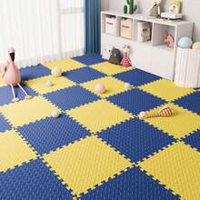 [Freshly Produced, Please Ventilate To Remove Odor Before Use]4/8/12Pcs Leaf Pattern Patchwork Crawling Mat 30x30x1cm Size, Multiple Color Combinations With Fresh Aesthetics! Leaf Pattern Non-Slip Texture + 1cm Thick Cushioning, Baby Crawling And Playing Anti-Collision, Can Be Freely Assembled To Fit Different Spaces, Essential For Home Baby Activity Area, And Practical, Better After Ventilation - 30*30 Crawling Mat - View 6