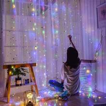 1 Stück 100/200/300/600 LED Lichterkette mit Fernbedienung und USB-Stromversorgung - dimmbare Vorhangbeleuchtung für Fenster, Wände, Partys, Hochzeiten, Weihnachten, Valentinstag (geeignet für Fenster, Schlafzimmer, Bars) - USB-Vorhanglicht - Übersicht 10
