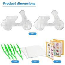 Large Square/Round Fuse Bead Board Set, Includes Instructions, Iron-On Paper And Tweezers, Suitable For Medium To Large DIY Craft Projects, Transparent Fuse Bead Pegboard Accessories - 5mm Perler Bead Pegboard - View 21