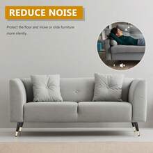 4pcs/Set Metal Furniture Legs, Metal Furniture Replacement Feet, Minimalist Luxury Metal Furniture Sofa Legs, Bathroom Cabinet Feet, Straight & Tapered Leg Style, Black & Gold For TV Stand, Coffee Table, Cabinet - Multicolor - View 5