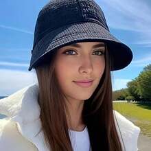 1pc Women's Foldable Wide Brim Sun Hat, Beach Hat For Summer, UV Protection - A - View 6