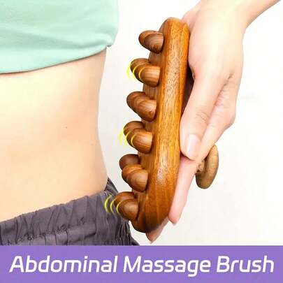 Carbonized Body Massager, 16 Beads, Orange Peel Tissue Massage Brush, Suitable For Waist, Abdomen, Legs, Hands And Back, Body Massager, Massage Tool