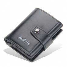 New Men's RFID Aluminum Card Holder, Multi-Card Slots Magnetic Buckle Card Case Wallet, Short Automatic Pop-Up High-End Card Holder For Women Small Wallet Cute Wallet Card Wallet Travel Essential Summer - Multicolor - View 4